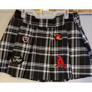 New School Girl Plaid Skirt Mini Cheerleader Style Womens Juniors Large L 11/13